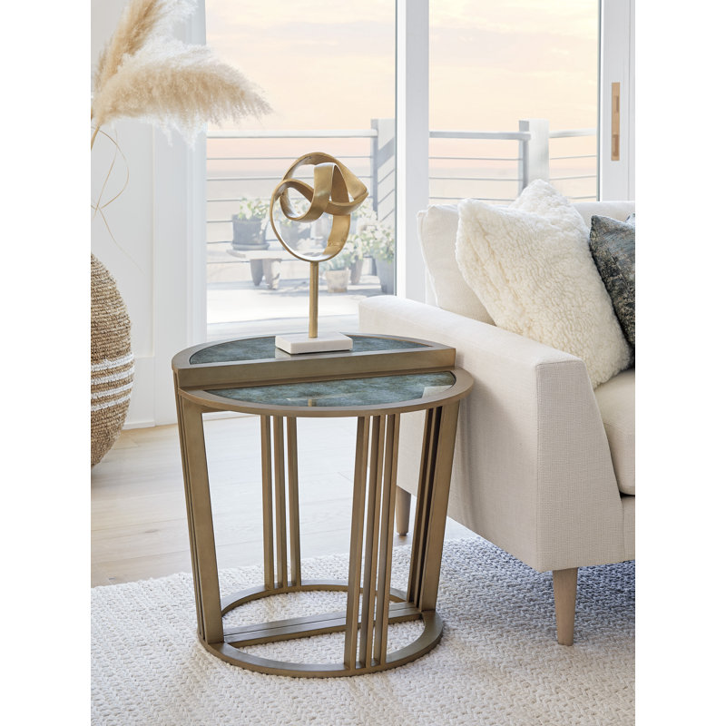 Sunset Key Glass Frame End Table