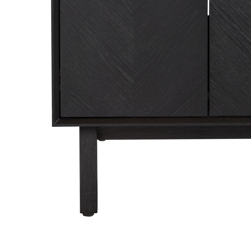 Adele 72-Inch Black Oak Double Freestanding Vanity Cabinet