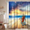 Rideau de douche femme avec 12 crochets Sunset