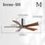 60" Irene 5-Blade Hugger Ceiling Fan with Wall Remote-1087667379-1087667332-1087667352