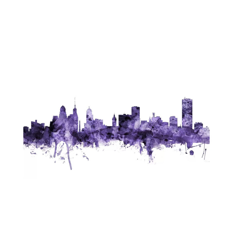 Buffalo, New York Skyline by Michael Tompsett - Wrapped Canvas Print, 20.32 cm H x 30.48 cm W