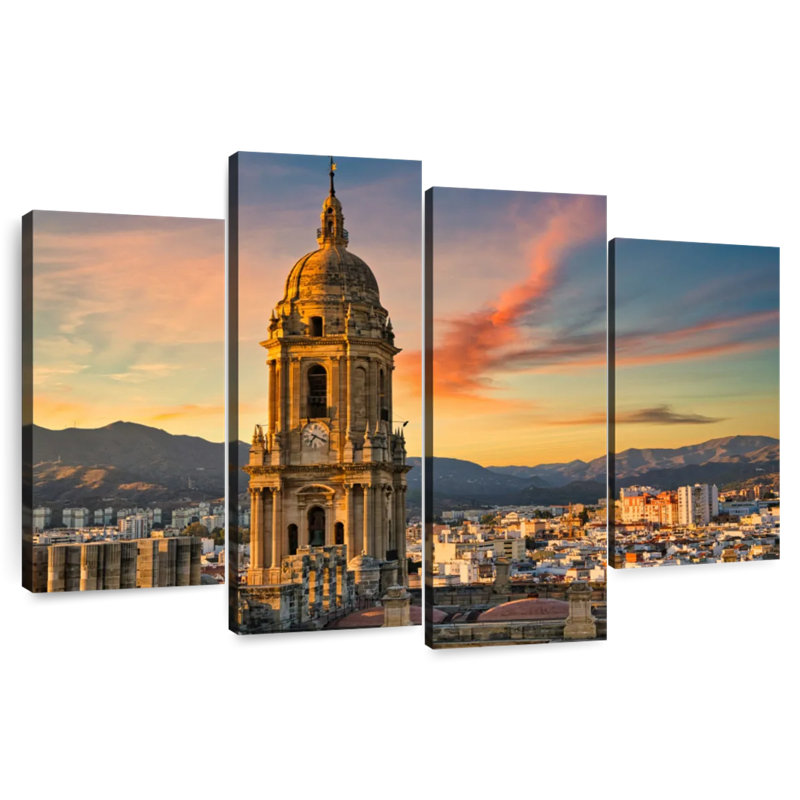 Nicci Malaga Cathedral And Cityscape, 42" H x 68" W