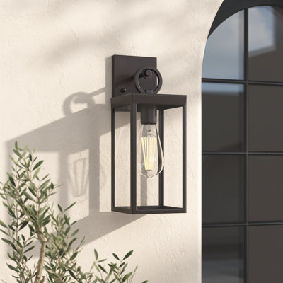 Lanterne murale d'extérieur 1 lumière Meridian en bronze huilé