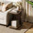 Solid Wood End Table, C-Shaped Side Table for Sofa, Bed
