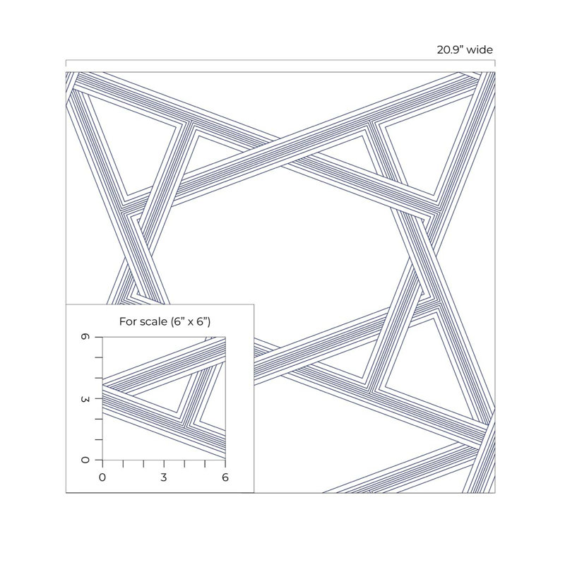 Rouleau de papier peint adhésif L 18 pi x l 20,9 po Gunars Crossroads Geo