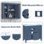 Ensemble de meuble-lavabo simple 35,9 po avec lavabo en céramique et armoire de rangement Wimbley -336399454