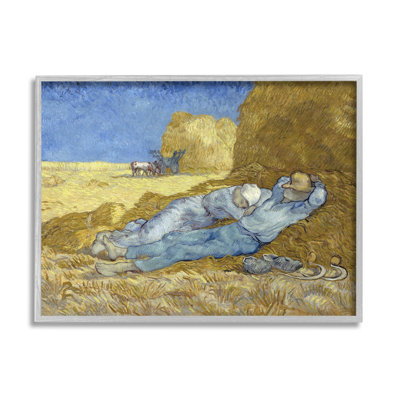 «The Siesta Vincent Van Gogh Classic» par One1000paintings, peinture sur toile à cadre flottant