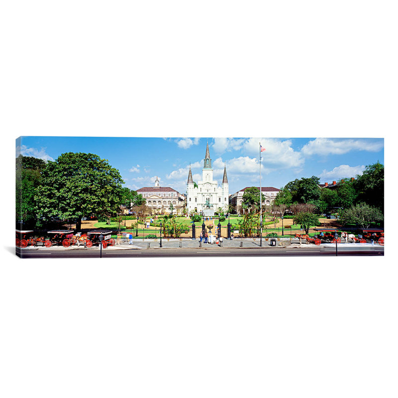 «Jackson Square, New Orleans, Louisiana», reproduction de photo sur toile, H 24 po x l 72 po x P 1,5 po, Sans cadre