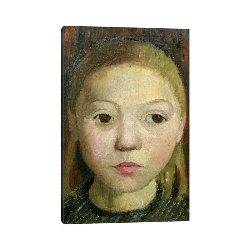 Head Of A Girl by Paula Modersohn-Becker - Wrapped Canvas Painting, 66.04cm H x 45.72cm W x 1.905cm D