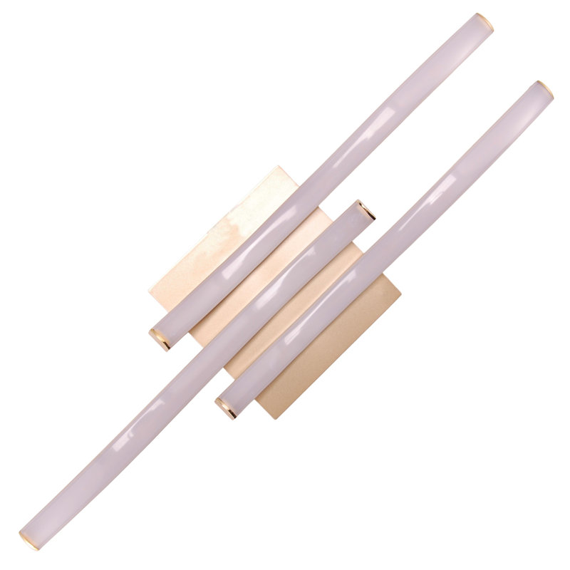 LED Semi Flush Mount, Brushed Gold