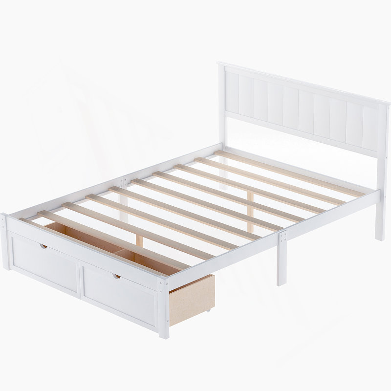 Platform Bed with Under-bed Drawers