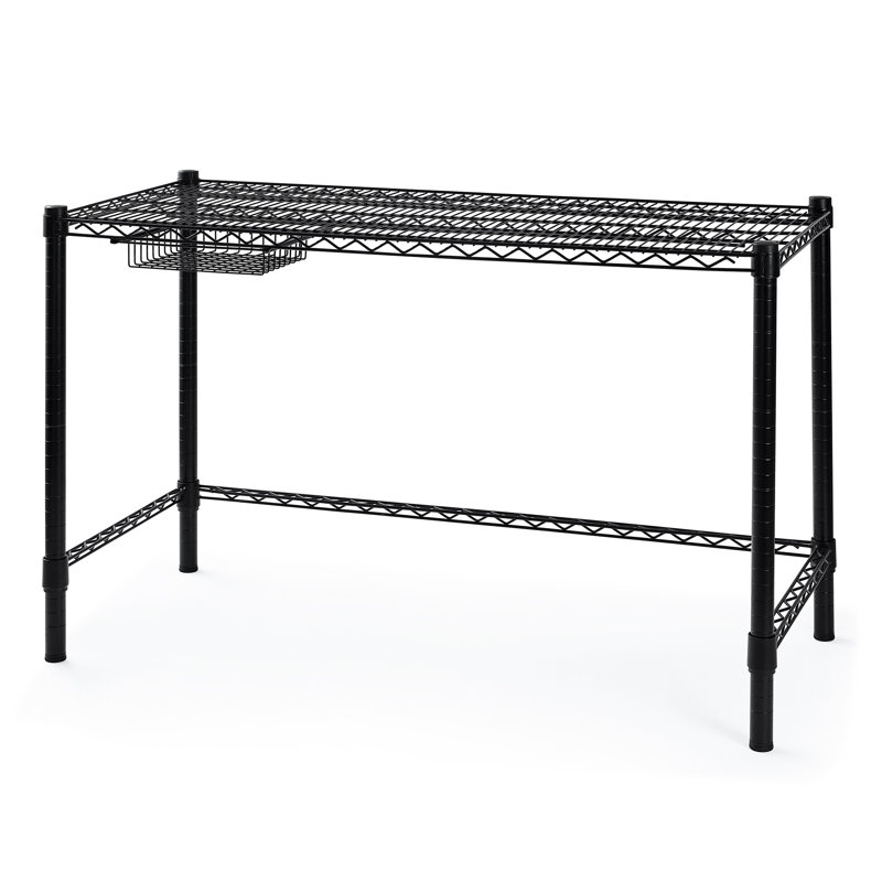 Suprima Heavy Duty Carbon Steel Desk - Standard Size - Black, 31.5" H x 53.94" W x 24" D