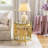 19.7" Wide 2-Tier Round Glass Top End Table Couch Side Table-1197463767-1197463770