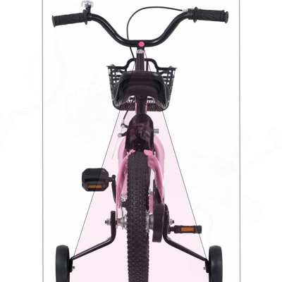 FKZNPJ 16 inch sporty kids bike with training wheels and stand Adjustable saddle Suitable for boys and girls aged 4-8 years tall Height 41-53 inches Available in a variety of colors