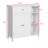 Freestanding Storage Cabinet with Drawer, 3 Open Compartments, Adjustable Shelves