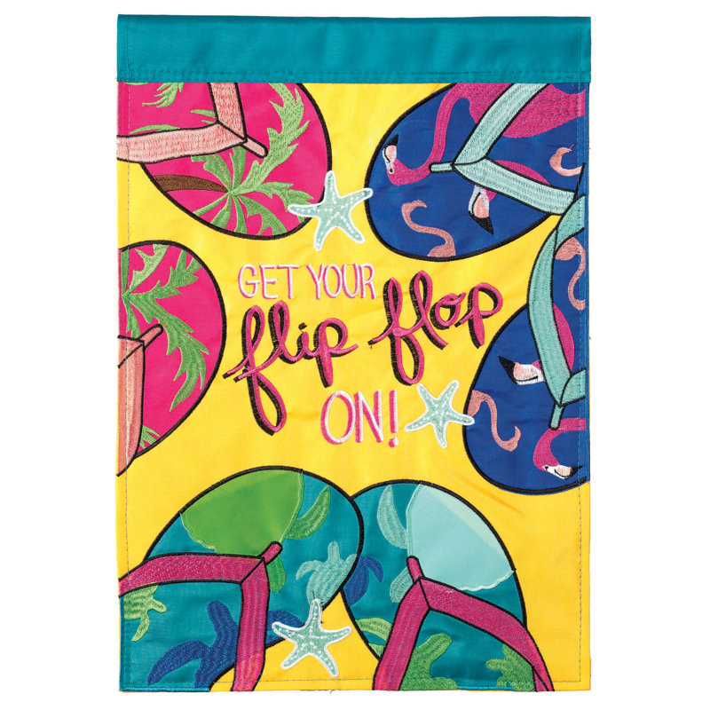 Drapeau de jardin en polyester à 2 côtés get your, H 42 po x l 29 po