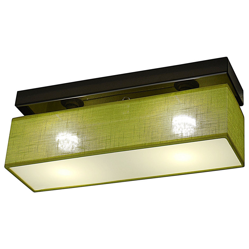Sevinc Flush Mount, Gunmetal, Green clear