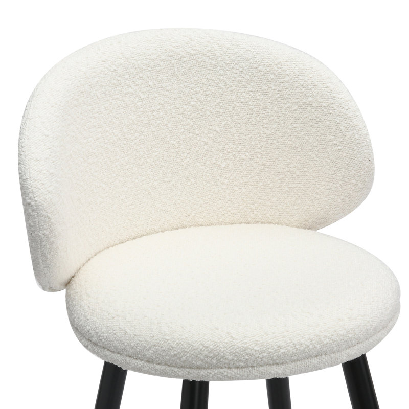 Batavia Upholstered Bar Stool, White