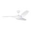 Visual Comfort Fan Topan Smart 52 LED Indoor Ceiling Fan with Threaded Downrod, Matte White ABS blades and Handheld Remote-976652458