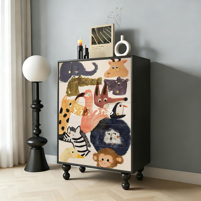 Commode d'appoint 5 tiroirs Ceridwen