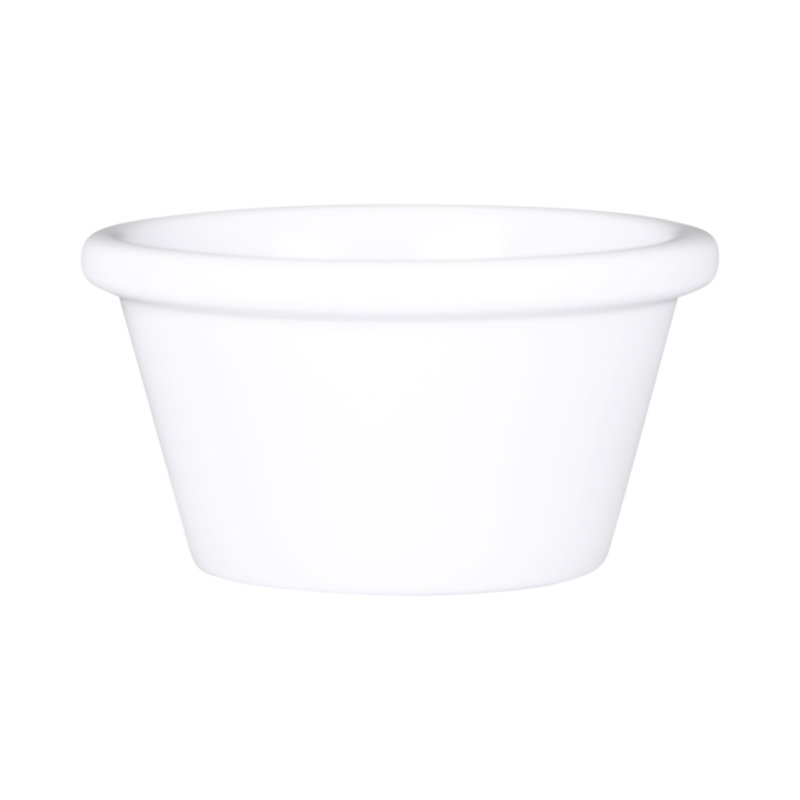 Elite Global Solutions Melamine Condiment Server, White, 1.63" H x 3" W x 3" D