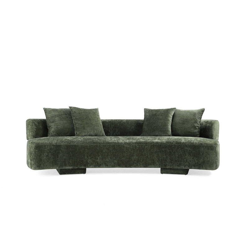 Canapé moderne en chenille beige 90,6 "Modern Verandah, Vert olive