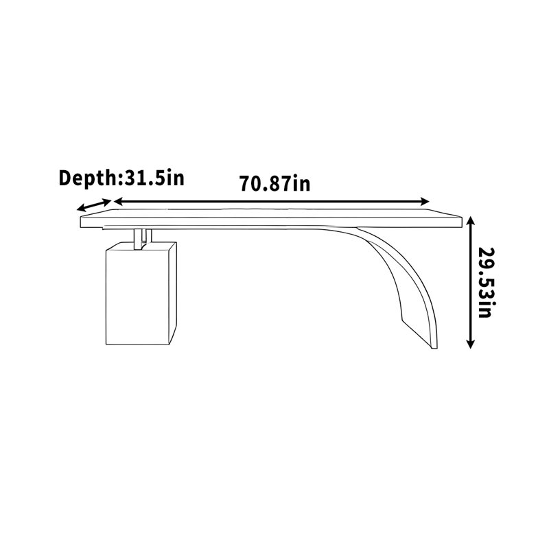 Bercht, H 29,53 po x l 70,87 po x P 31,5 po