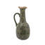 Vase en céramique vert olive avec motifs floraux - H 12,2 po