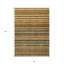 Tapis extérieur lavable rayé corail doré et vert 3 pi x 5 pi