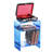 Acrylic Record Player Table with Storage Shelf, Clear Side Table Nightstand (Blue)-530379833-474668731