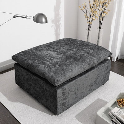 Sans assemblage Velours côtelé gris pour le salon