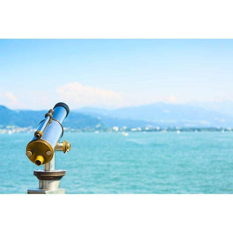 Lakeside Telescope by Spooh - Wrapped Canvas Print, 81cm H x 122cm W x 3.8cm D