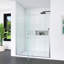 Porte de douche coulissante à cadre pivotant avec verre trempé-113582852