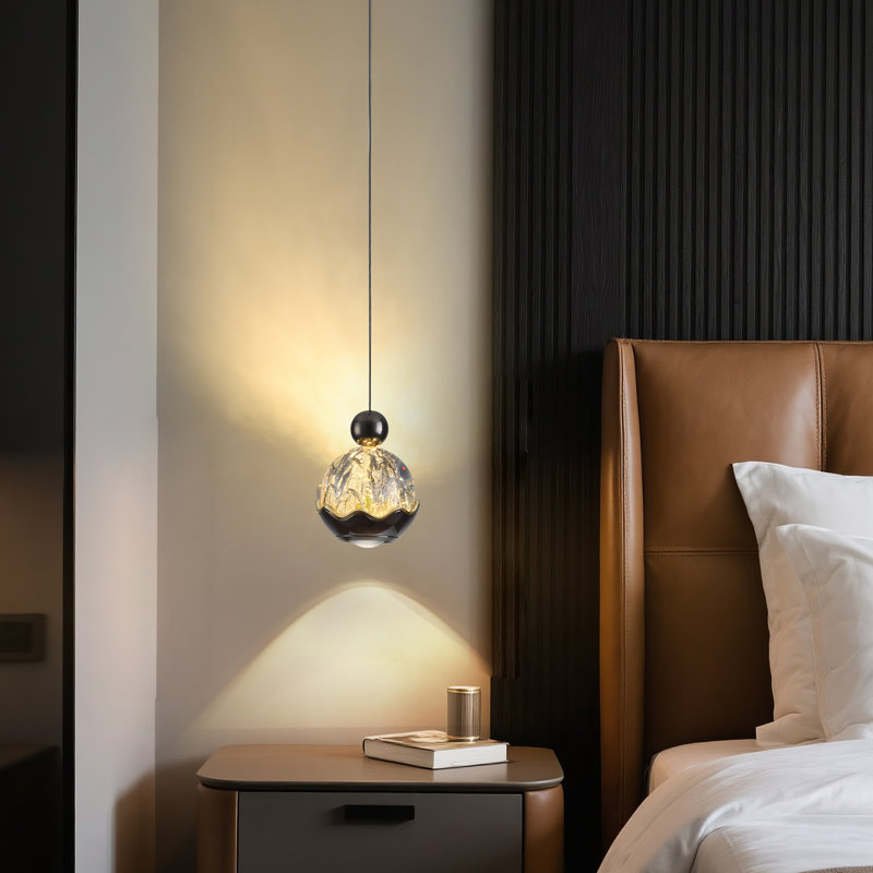 1 - Light Black LED Sphere Pendant
