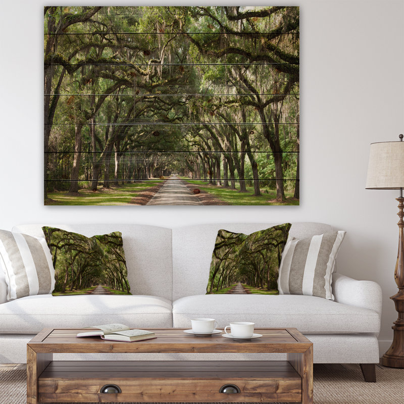 Live Oak Tunnel - Imprimé, H 36 po x l 46 po x P 0,78 po, Bois sans cadre