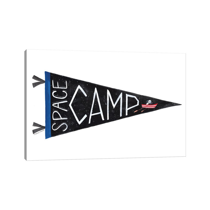 Space Camp Pennant by Rachel Nieman - Gallery-Wrapped Canvas Giclée on Canvas, 20.32 cm H x 30.48 cm W, Canvas