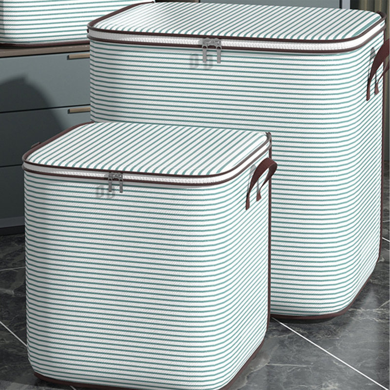 Clothes Storage Box For Home Moving Large-capacity Wardrobe Clothing Storage Box Bag-proof Storage Basket Box, B