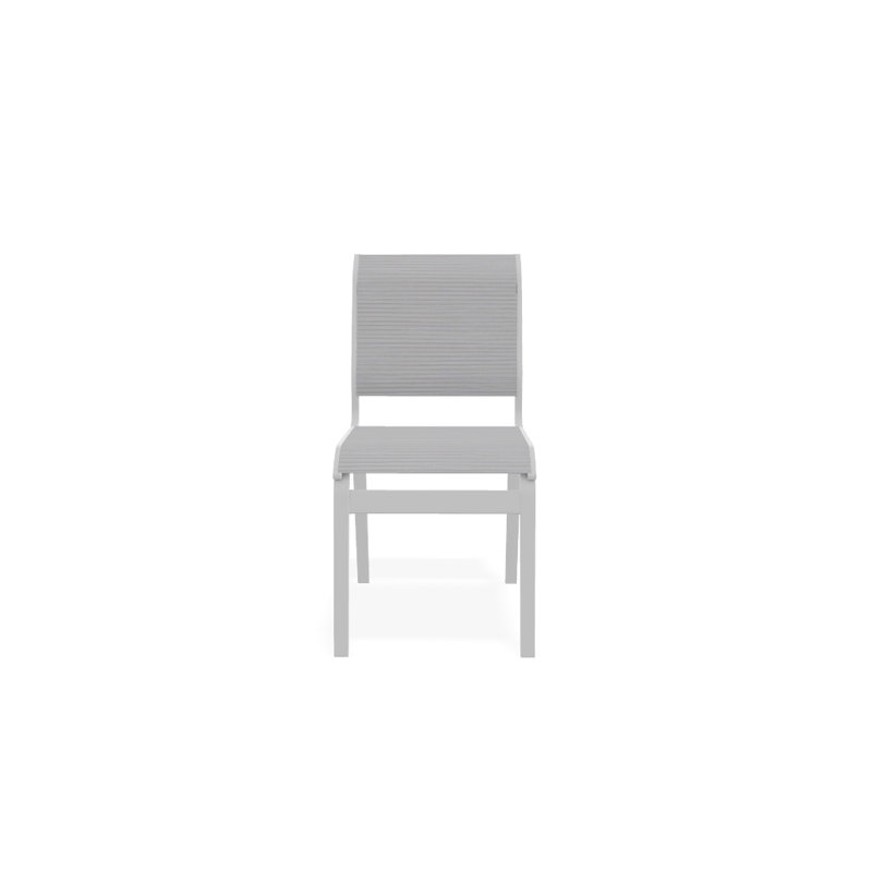 Chaise d'appoint de salle à manger Hiraku, Blanc texturé, Abalone