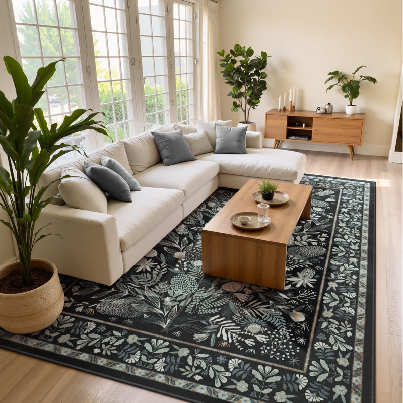 Tapis de salle à manger Kaldi, Rectangulaire 8 pi x 10 pi