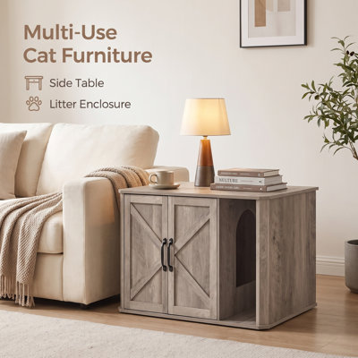 Gerrika Wood Litter Box Enclosure