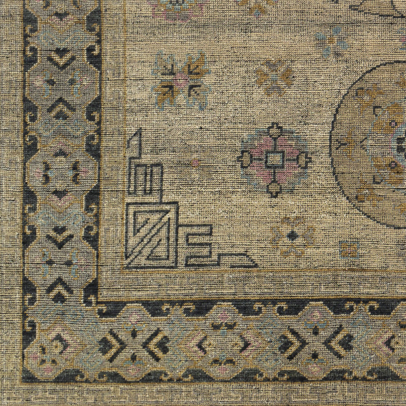 Smyrna Hand Knotted Wool Oriental Area Rug, Rectangle 6' x 9'
