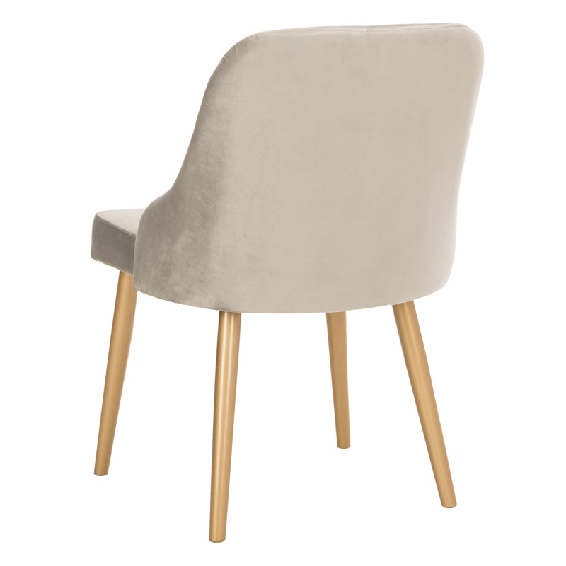 Brynnae 18.3'' H Upholstered Side Chair, Gray/Gold