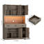 Garde-manger de 71,6 po de hauteur avec lumières DEL, grand rangement pour huche de cuisine avec tablette à micro-ondes et station de charge-1354216399