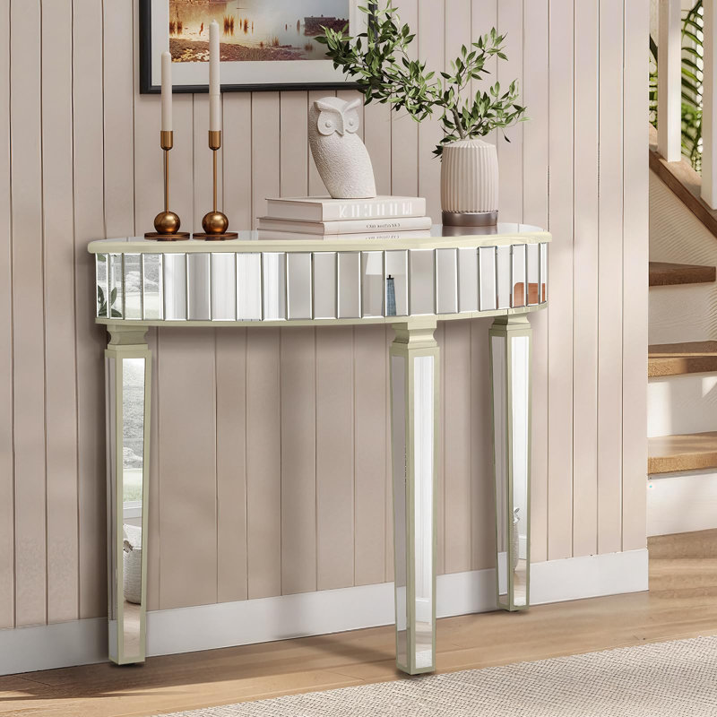 89.9cm Glass Top Console Table