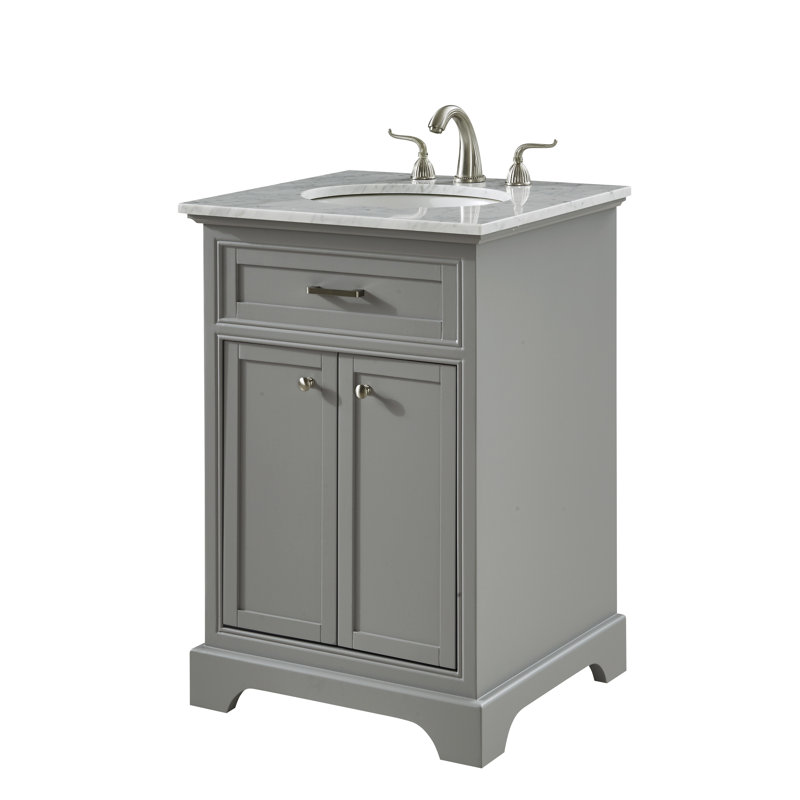 Ensemble de meuble-lavabo simple 24 po Hermes, Gris clair