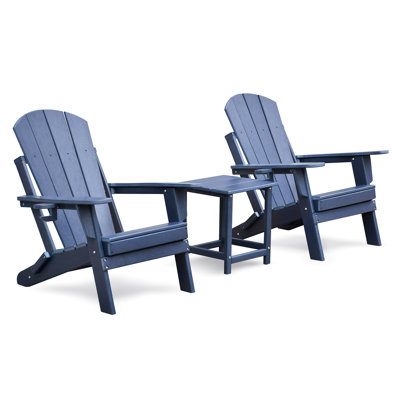 Chaise pliante d'extérieur avec table, chaise d'extérieur résistante aux intempéries, patio pour terrasse, cour arrière, balcon, bleu marine, maison et table pliables, espaces, utilisation de la chaleur