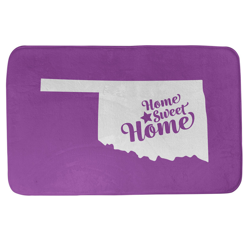 Tapis pour salle de bain en microfibre rectangulaire antidérapant antidérapant, L 21 po x L 34 po, Violet
