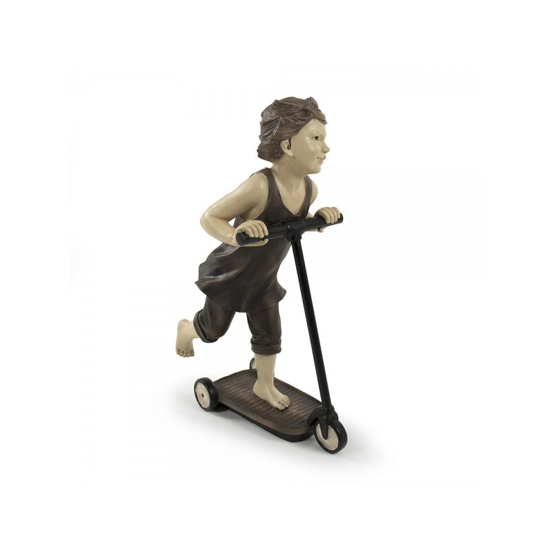 Boy on Scooter Statue