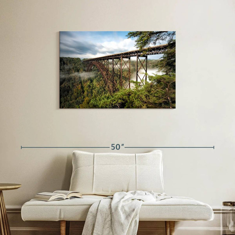 Pont brumeux de New River Gorge, H 24 po x l 36 po