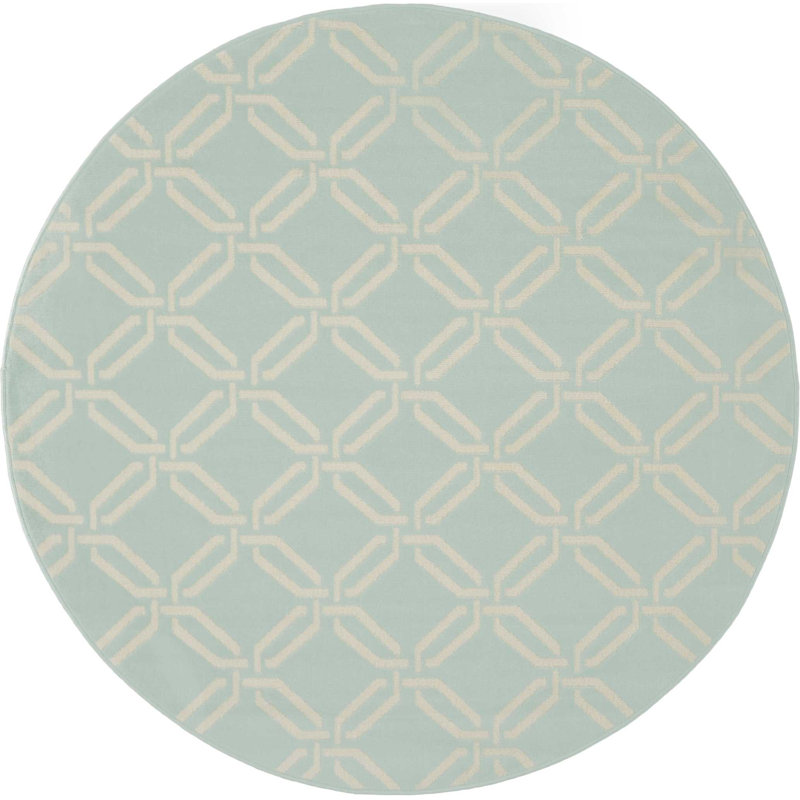 Garnier Geometric Indoor Rug, Round 5'3"